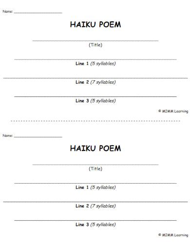 49+ Haiku Poem Examples to Download