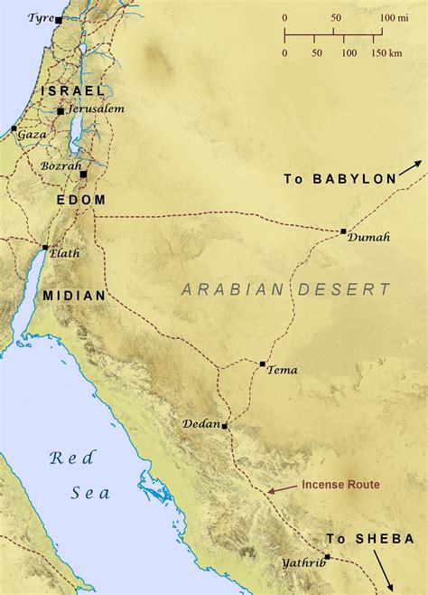 Old Arabian Desert Map