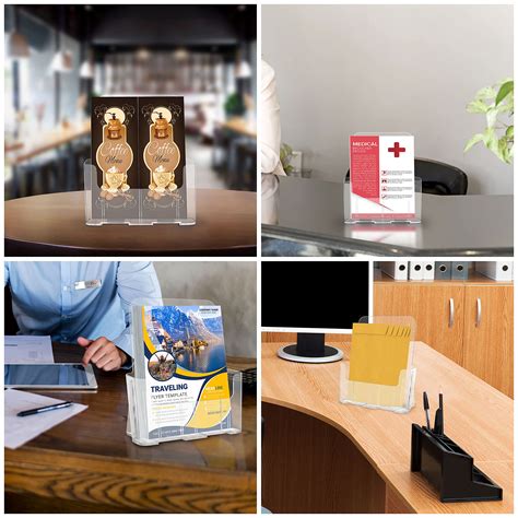 Kurtzy Clear Plastic A4 Brochure Holder (2 Pack) - Counter/Desktop ...