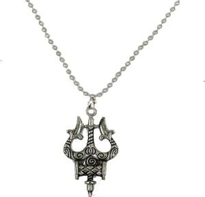 AFH Lord Shiva Trishul Damaru Silver Car Mirror Charm Decorative ...