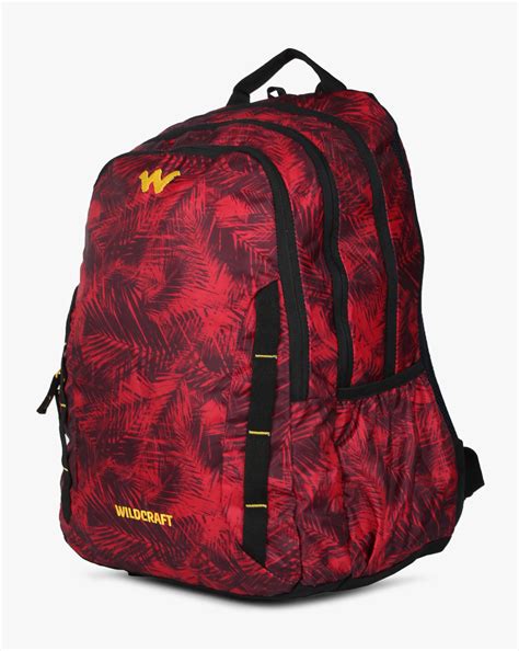 Buy Red Wildcraft Colourblock Backpack with Brand Print | AJIO