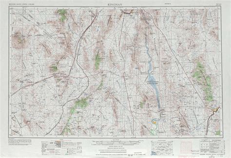 Kingman topographic map, CA, NV, AZ - USGS Topo 1:250,000 scale