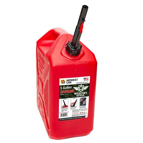 Midwest Can Military Plastic Gasoline Can 5 Gallon