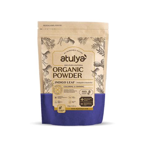 Atulya Indigo Organic Powder | Natural Hair Colour & Conditioning | 10