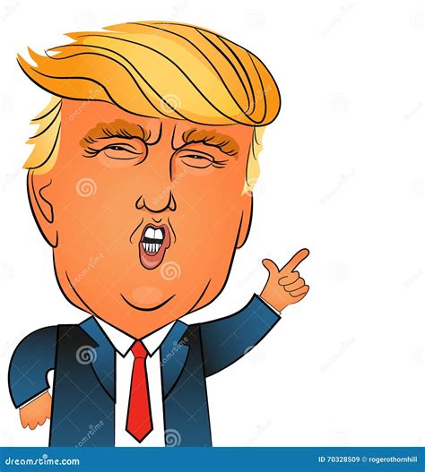 Caricature Of Presidential Candidate Donald Trump Cartoon Vector ...