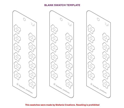 Buy Digital PDF Blank Swatch Template DIY Single Page Color Swatch ...