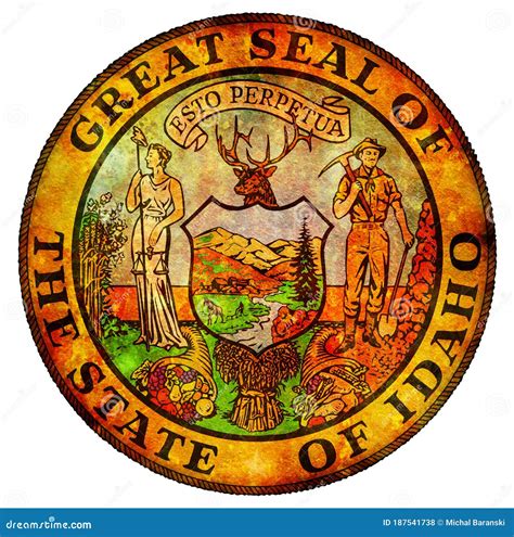 Idaho coat of arms stock photo. Image of flag, isolated - 187541738