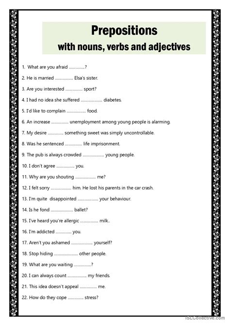 Nouns Adjectives And Verbs Worksheets