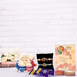 ARCHIES Rakhi for Brother Rakshabandhan Combo of 1 Twin Monk Idol, 2 ...