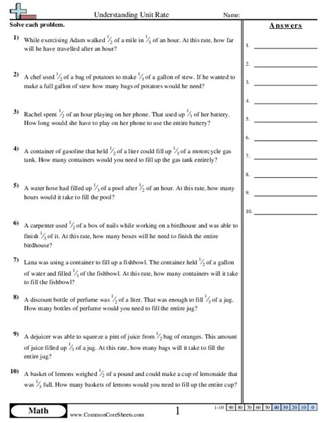 Image result for Unit Rate Math Problrm Easy