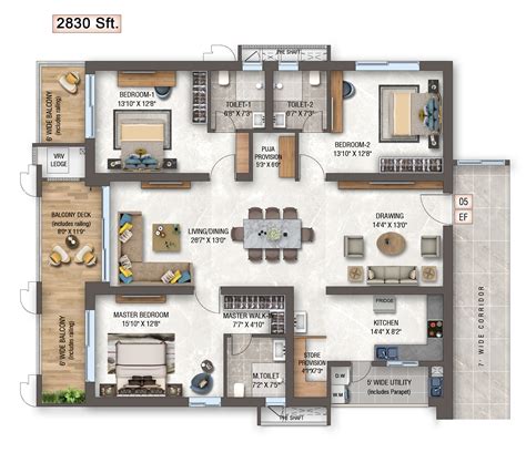 Tower E 3 BHK East Facing Units - Urbanblocks Realty