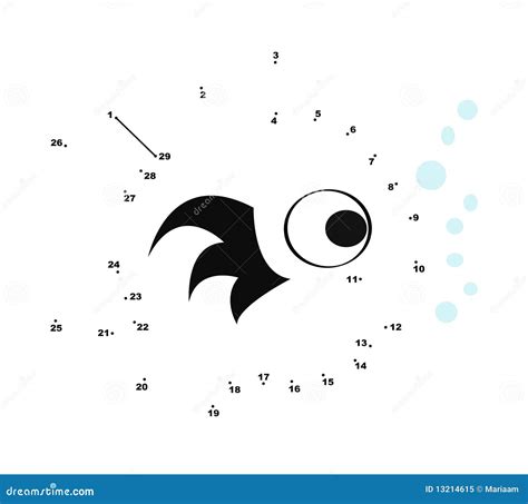 Connect the Dots Coloring Page Stock Vector - Illustration of challenge ...