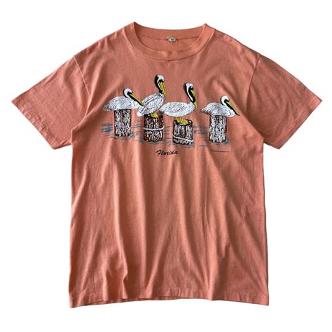 80s~90s S/S print T-shirt | douraku. used clothing