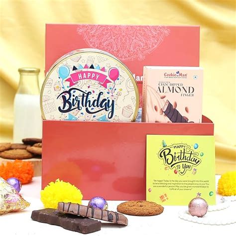 CookieMan Happy Birthday Cookies & Chocolate Gift Hamper Box – 480g ...