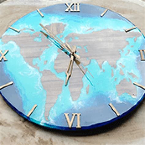 World Map Wall Clock - BuildHUB