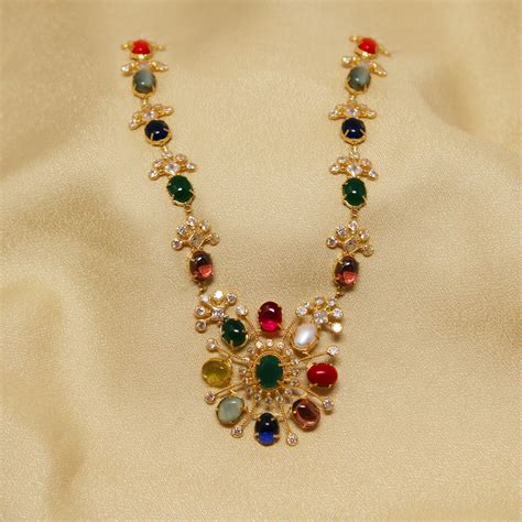 Buy Multi Color Stone Necklace in India | Chungath Jewellery Online- Rs ...