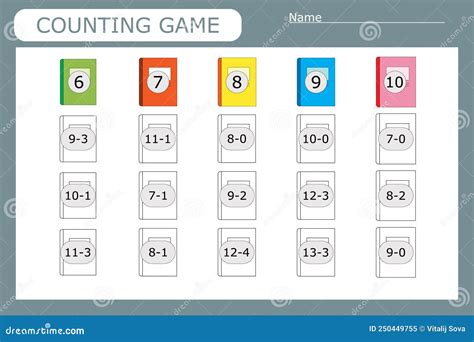 Educational Game for Children Stock Illustration - Illustration of ...