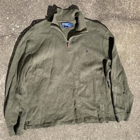 Olive green polo sweater ️ (Attention... - Depop