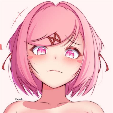 natsuki (doki doki literature club) drawn by kanarin6 | Danbooru