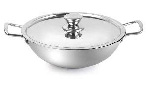 Stainless Steel Impact Bonded Deep Kadai With Lid Manufacturer ...