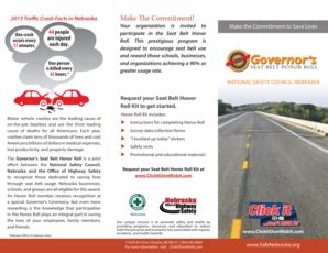 Fillable Online transportation nebraska 2004 Honor Roll Brochure ...