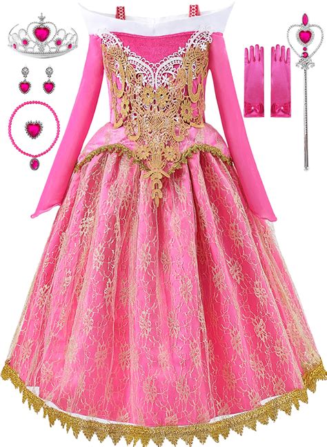 Buy Aoiviss Girls ing Beauty Costume Aurora Princess Dress Up Clothes ...