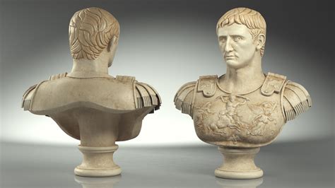 Bust Roman Emperor Caesar Augustus 3D Model $59 - .gltf .obj .ma .max ...