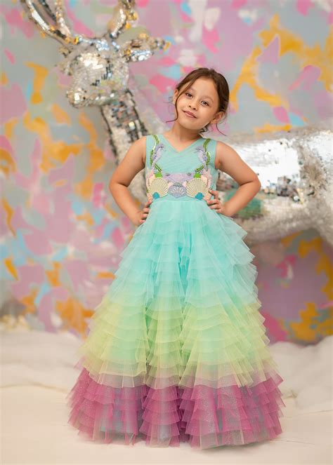 "Mermaid Lagoon" - Ocean Gradient Gown – Samta And Shruti Studio