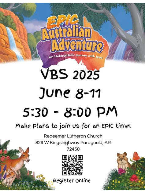 2025 VBS Epic Australian Adventure , 829 west kingshighway, Paragould ...