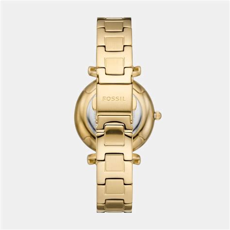 Fossil Carlie Women Quartz Silver Dial Analog Stainless Steel Watch ...