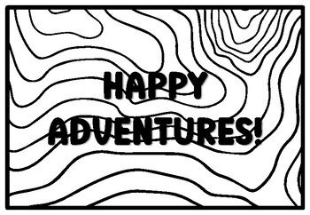 HAPPY ADVENTURES! Adventure, Travel Quote Coloring Pages worksheet by ...