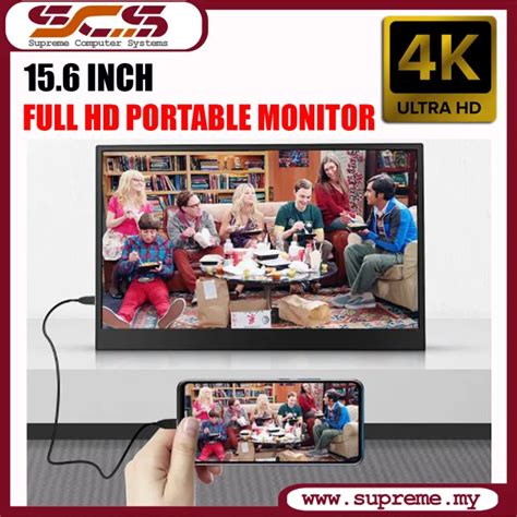 Monitor Portable Screen 15.6" 4K IPS Screen FHD Portable LED display ...