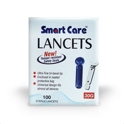 Smart Care Blood Lancet Needles Round 100 Count (Pack of 5)