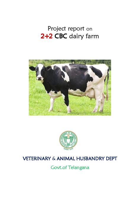 Project Report on CBC Dairy Farm - VETERINARY ANIMAL HUSBANDRY DEPT ...