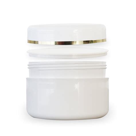 White Plastic Jar with Lid 100gm (1.7 Oz) – Shoprythm
