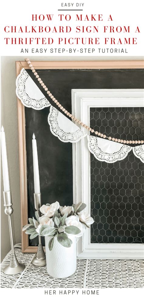 How to Make a Chalkboard Sign Using a Frame 的图像结果