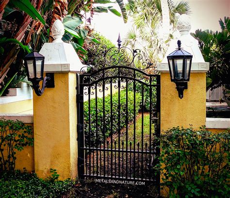 Handmade Iron Garden Gates Tampa, FL | Metals & Nature - GG-002-L ...