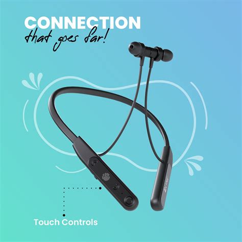 LYNE Rover 25 40 Hours Music Time Bluetooth Neckband with Touch Functi ...