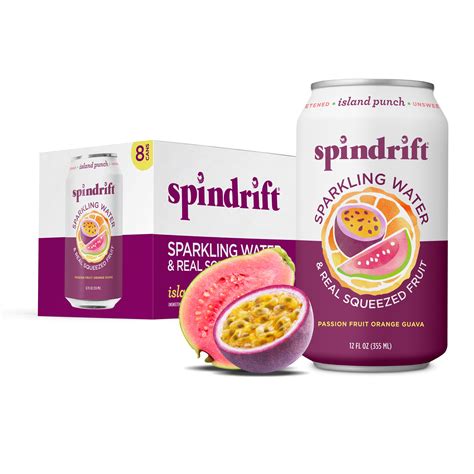 Spindrift Sparkling Water Island Punch Flavored Made with Real Squeezed ...