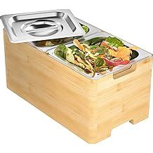 Stainless Steel Compost Caddy with Bamboo Exterior, India | Ubuy