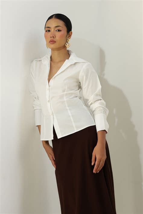 Buy a White Cotton Shirt Solid Full Sleeve Regular Alfie Shirt for ...