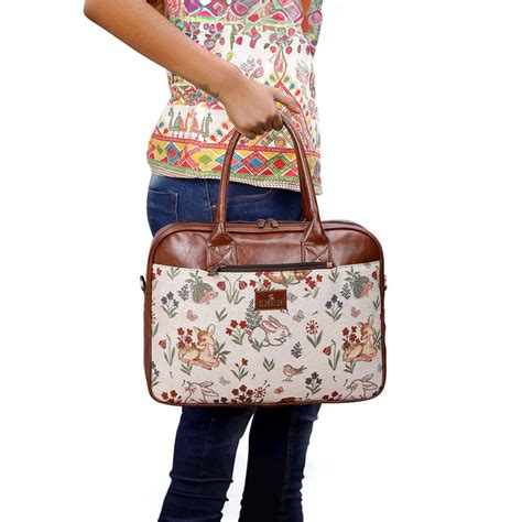 Buy The Clownfish Womens Laptop Bag Deborah White Animal Print ...