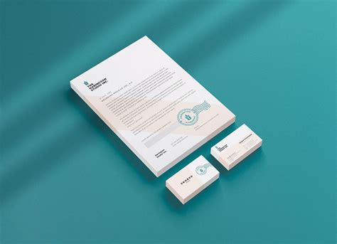 Free Isometric Stacked Letterhead & Business Card Stationery Mockup PSD ...