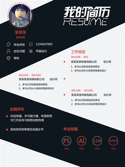 个性设计简历模板_素材中国sccnn.com