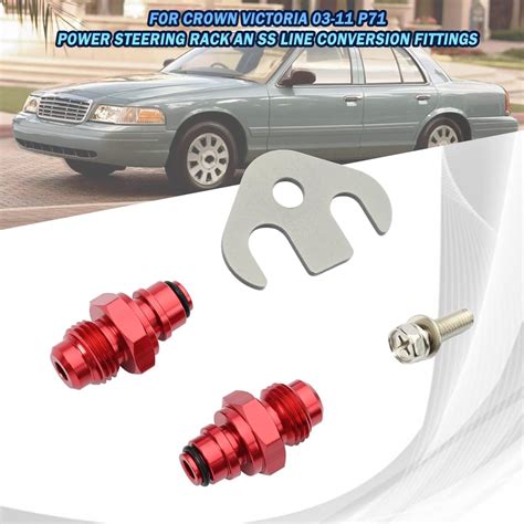 Buy Canitu Power Steering Rack -6 AN Conversion Fittings for Ford Crown ...