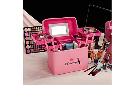 Buy SIBY PU Leather Two Sided Open Big Makeup Vanity Box For Girls ...