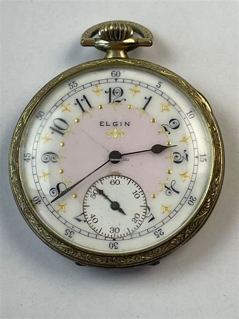 Elgin National Watch Co. Open Face Two Tone Fancy Dial Antique... for ...