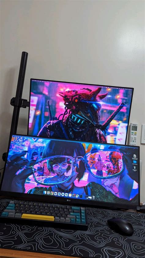 Stacked monitor setup | Gaming setup, Home studio setup, Video game room