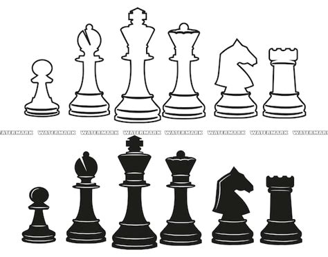 Chess Pieces SVG 2 Chess Pieces Cut File Chess Pieces DXF - Etsy India