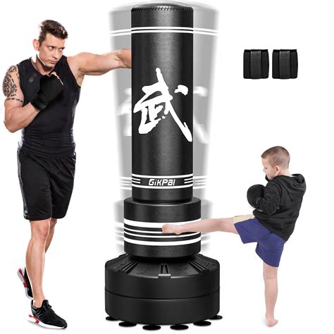 GIKPAL Punching Bag 67"-182lbs Heavy Boxing Bag with Stand for Adult ...